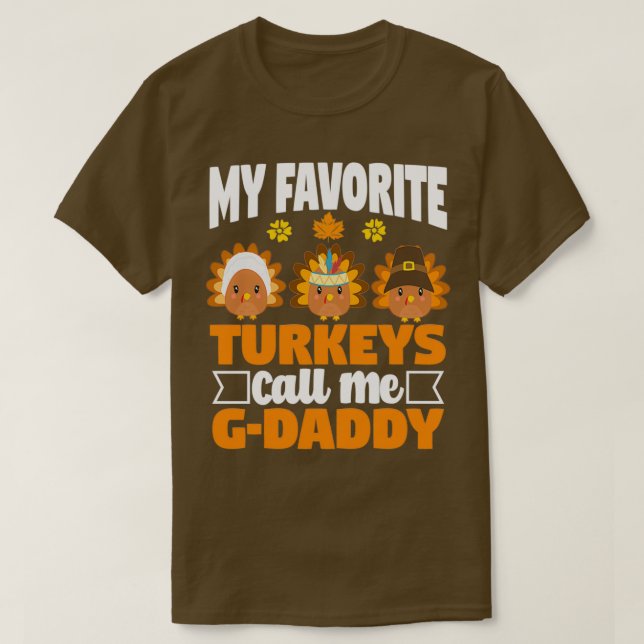 Mina favoritkalkoner kallar mig GDaddy Funny Fall  T Shirt (Design framsida)