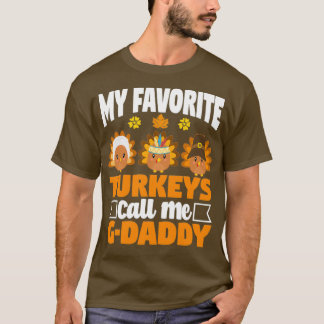 Mina favoritkalkoner kallar mig GDaddy Funny Fall  T Shirt