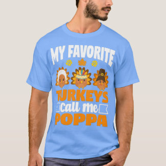 Mina favoritkalkoner kallar mig Poppa Funny Fall T T Shirt