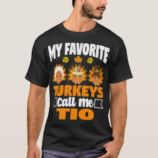 Mina favoritkalkoner kallar mig Tio Fall Thanksg T Shirt