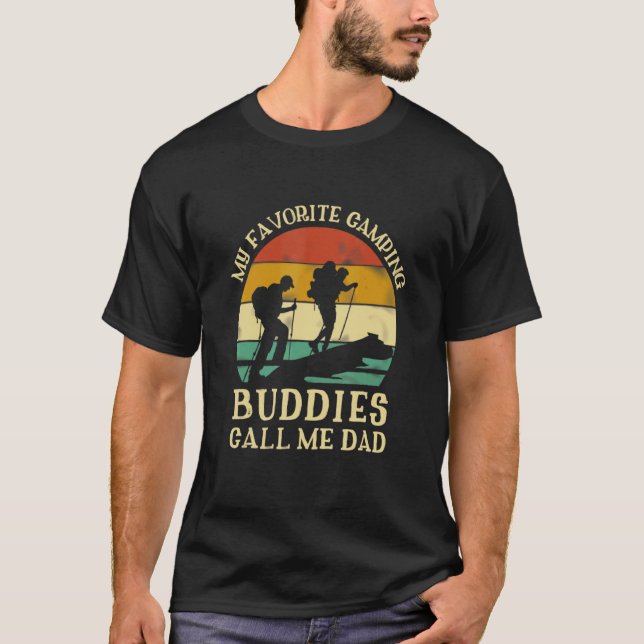 Mina favoritkampanjbuddister kallar mig Pappa Vint T Shirt (Framsida)