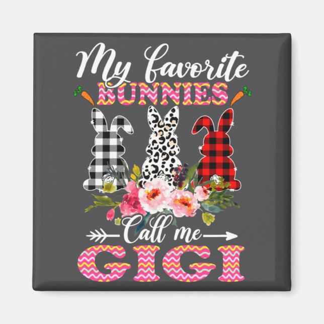 Mina favoritkaniner kallar mig Gigi Påskleopard _1 Magnet (Framsidan)