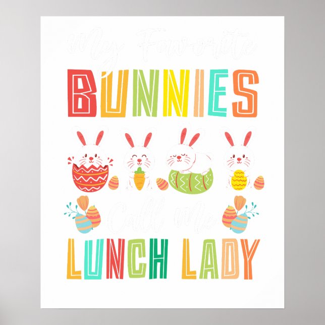 mina favoritkaniner kallar mig lunchdam, retro, vi poster (Framsidan)