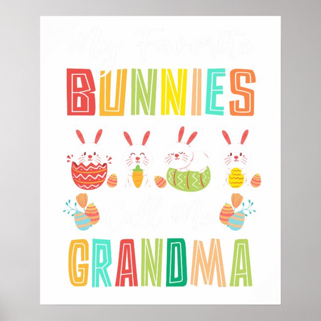 mina favoritkaniner kallar mig mormor, retro, vint poster (Framsidan)