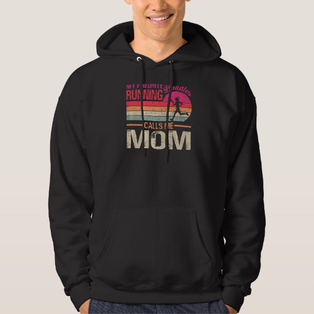 Mina favoritkörande budskap kallar mig Mamma Vinta Hoodie (Framsida)