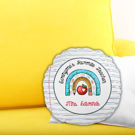 Mina favoritlärare, julregn rund kudde