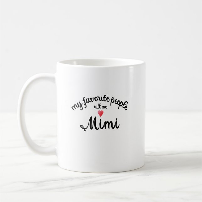 Mina favoritmänniskor kallar mig Mimi-mormorpresen Kaffemugg (Vänster)