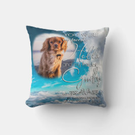 Mina favoritmoln Hej Clouds Pet Memorial din PHOTO Kudde
