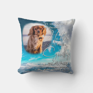 Mina favoritmoln Hej Clouds Pet Memorial din PHOTO Kudde