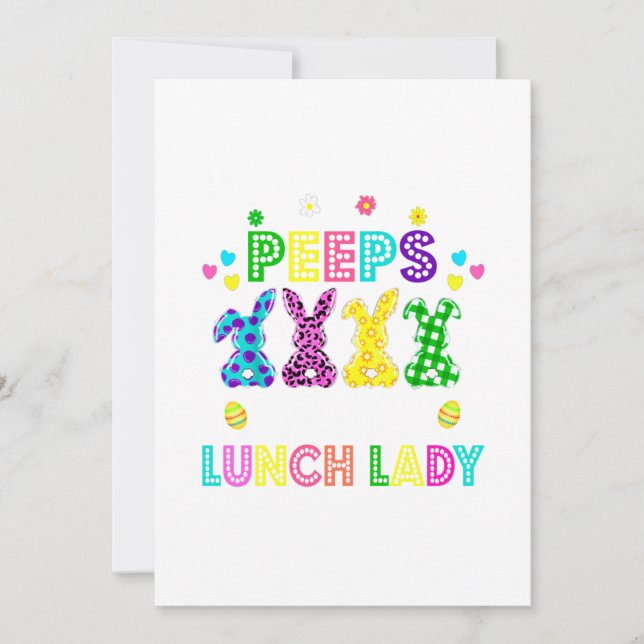 Mina favoritpepar kallar mig Lunch Dam Påsk Inbjudningar (Framsida)