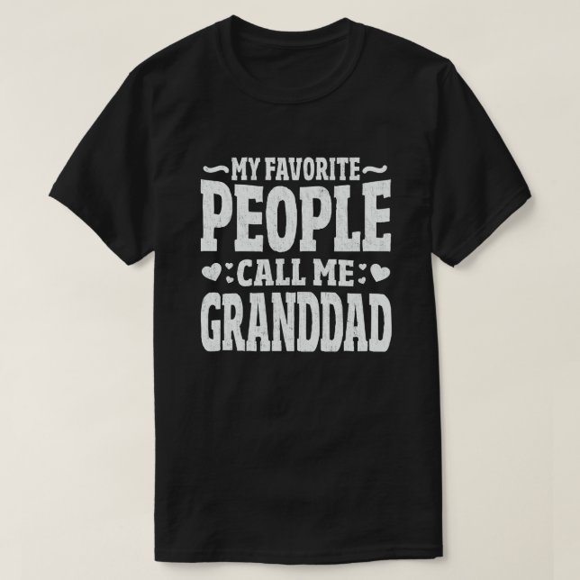 Mina favoritpersoner kallar mig farfar Rolig farfa T Shirt (Design framsida)