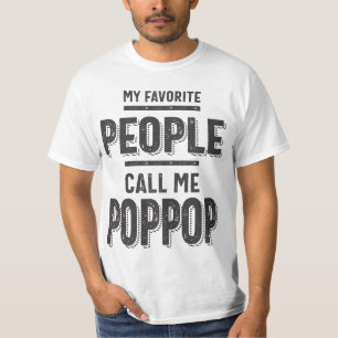 Mina favoritpersoner kallar mig för pop-knapp t shirt