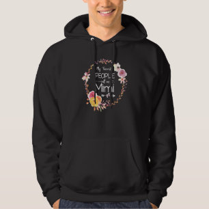 Mina Favoritpersoner Kallar Mig Mimi Kvinnor Blomm Hoodie