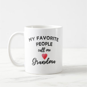 Mina Favoritpersoner Kallar Mig Mormor hjärta barn Kaffemugg