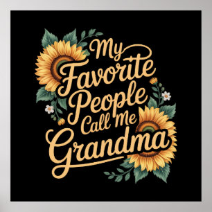 Mina Favoritpersoner Kallar Mig Mormor Mors Dag Poster