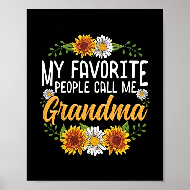 Mina Favoritpersoner Kallar Mig Mormor Tröja Mödra Poster (Framsidan)