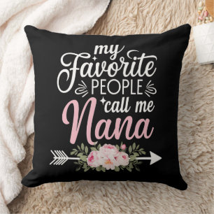 Mina Favoritpersoner Kallar Mig Nana Morsdagsblomm Kudde