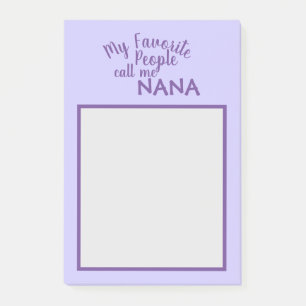 Mina Favoritpersoner Kallar Mig Nana Purple Post-it Block