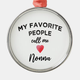 Mina favoritpersoner kallar mig Nonna italiensk mo Julgransprydnad Metall