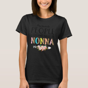 Mina Favoritpersoner Kallar Mig Nonna Kvinnor Blom T Shirt
