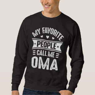 Mina favoritpersoner kallar mig Oma Mors dag Oma Lång Ärmad Tröja