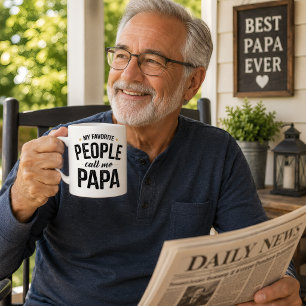 Mina favoritpersoner kallar mig Papa Vintage Kaffemugg