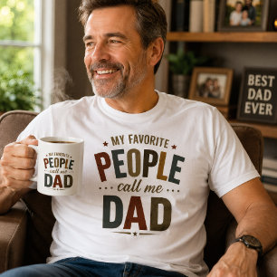 Mina Favoritpersoner Kallar Mig Pappa Retro Vintag Kaffemugg