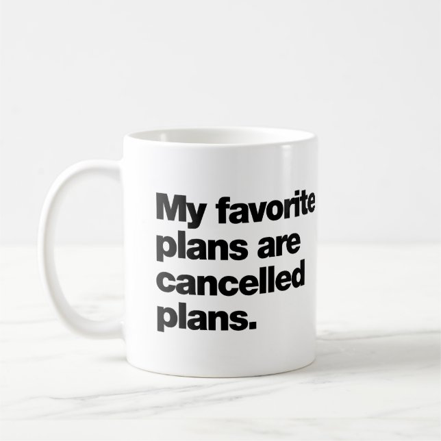Mina favoritplaner är inställda planer kaffemugg (Vänster)