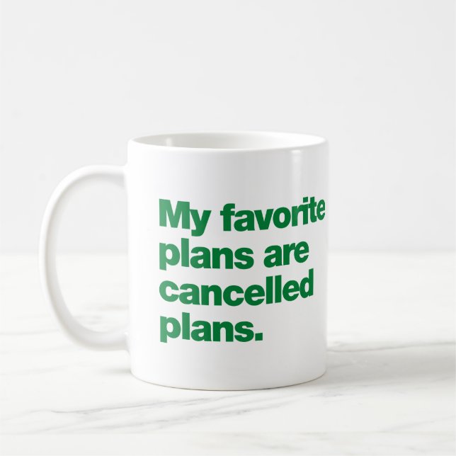 Mina favoritplaner är inställda planer kaffemugg (Vänster)