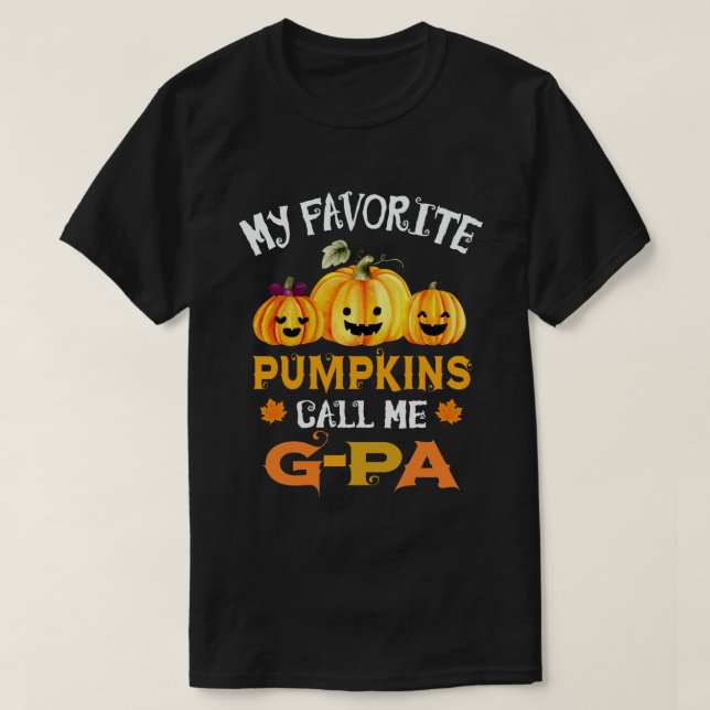 Mina favoritpumpar kallar mig G-pa Funny Halloween T Shirt (Design framsida)