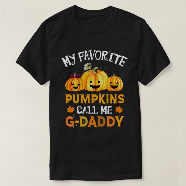 Mina favoritpumpar kallar mig G-pappa Halloween T Shirt (Design framsida)