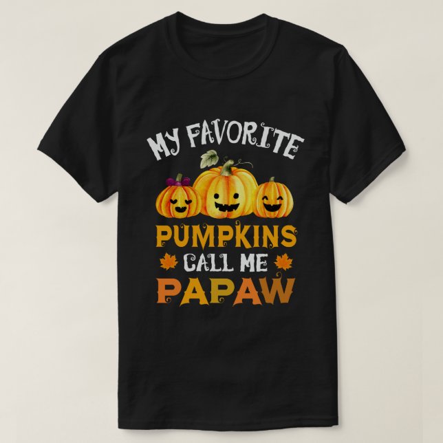 Mina favoritpumpar kallar mig Papaw Funny Hallowee T Shirt (Design framsida)