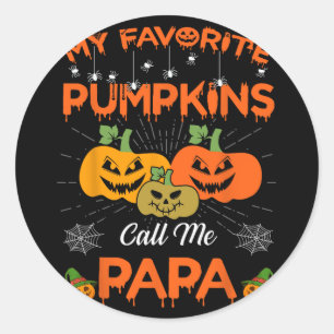 Mina favoritpumpar kallar mig Pappa Halloween Wome Runt Klistermärke