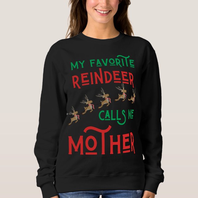 Mina favoritrenar kallar mig mor mamma jul t shirt (Framsida)
