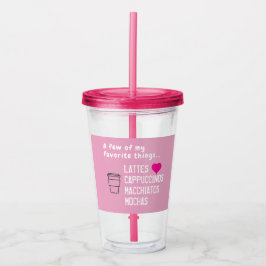 Mina Favoritsaker Iced Coffee Rosa Take Away Mugg