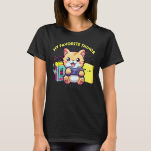 Mina Favoritsaker Spelande Katter Böcker & 80-Tale T Shirt
