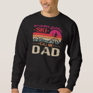 Mina favoritskidbuddister kallar mig Pappa Vintage Lång Ärmad Tröja