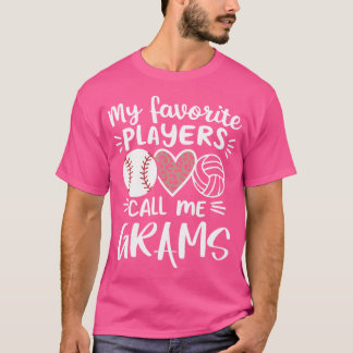 Mina favoritspelare kallar mig Grams Baseball Voll T Shirt