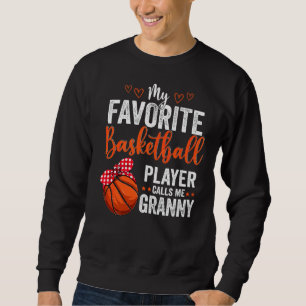 Mina favoritspelare kallar mig Granny Basketball G Lång Ärmad Tröja