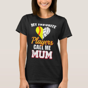 Mina favoritspelare kallar mig Morsa Softball Voll T Shirt