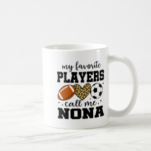 Mina Favoritspelare Kallar Mig Nona Fotboll T Tjej Kaffemugg