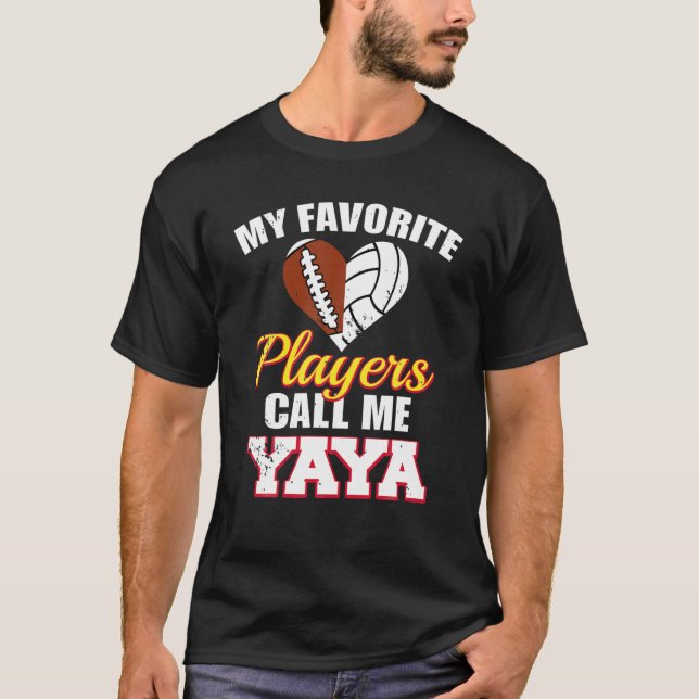 Mina favoritspelare kallar mig Yaya Football Volle T Shirt (Framsida)