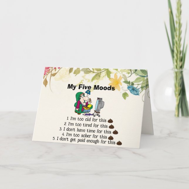 Mina fem hälsningskort kort (Framsida)