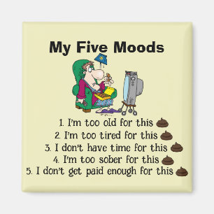 Mina fem Moods Magnet