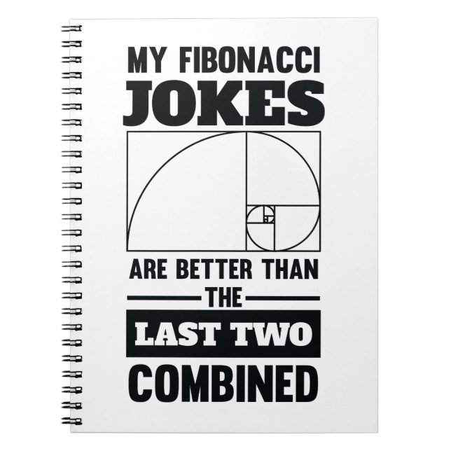 Mina Fibonacci Jokes Funny Math Spiral Joke Anteckningsbok (Framsidan)