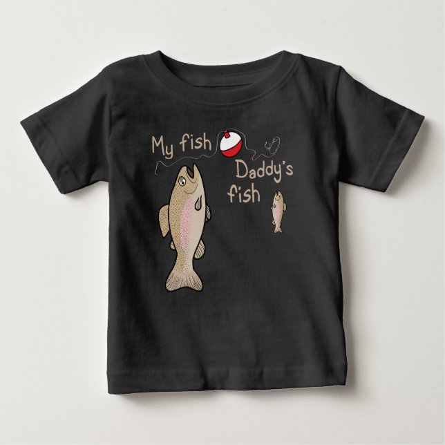 Mina fiskdaddys Fish T Shirt (Framsida)