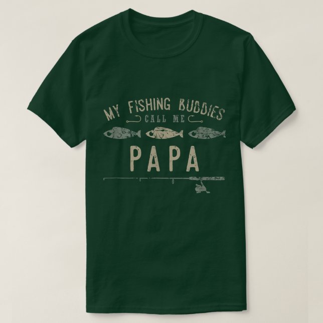 Mina fiskedagar kallar mig Pappa Cute Fars dag T Shirt (Design framsida)