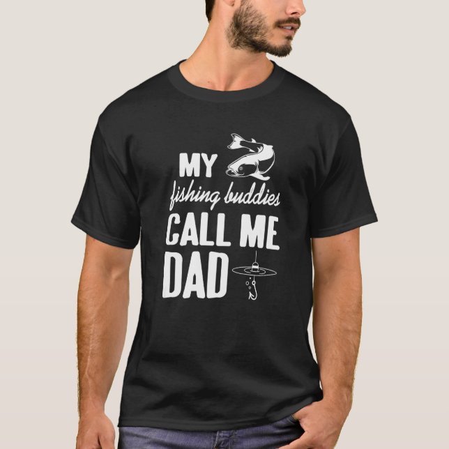 Mina fiskedagar kallar mig Pappa Far-dagen Birthda T Shirt (Framsida)