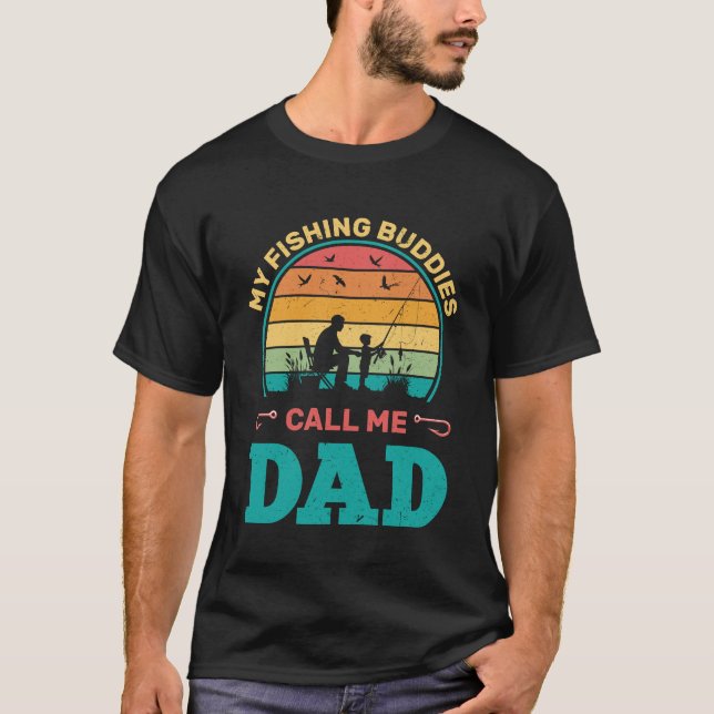 Mina fiskedagar kallar mig Pappa, Fisher Pappa Gif T Shirt (Framsida)