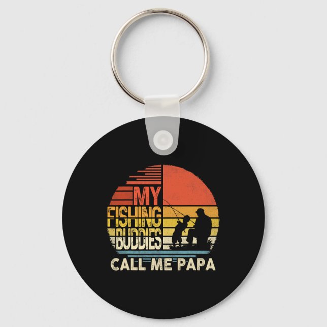 Mina fiskedagar kallar mig Pappa Shirt Fars dag Nyckelring (Framsida)